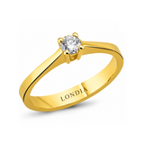 F Color 0.20 Carat Natural Diamond Solitaire Ring