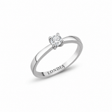 F Color 0.25 Carat Natural Diamond Solitaire Ring