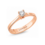 F Color 0.25 Carat Natural Diamond Solitaire Ring