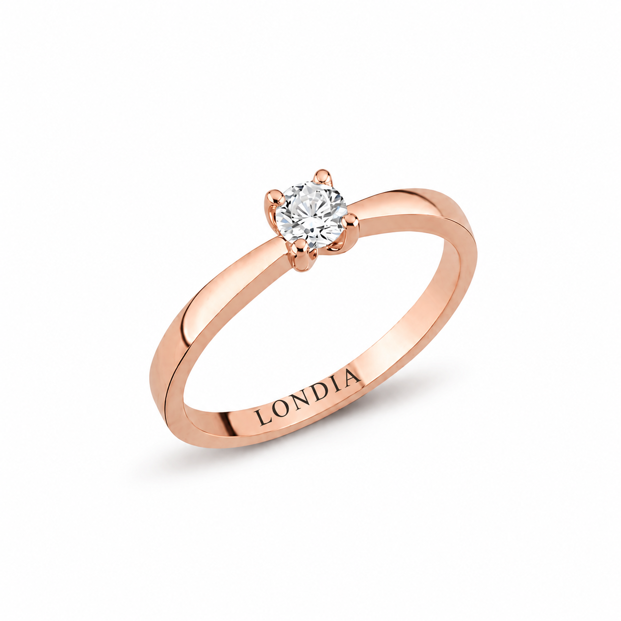F Color 0.25 Carat Natural Diamond Solitaire Ring