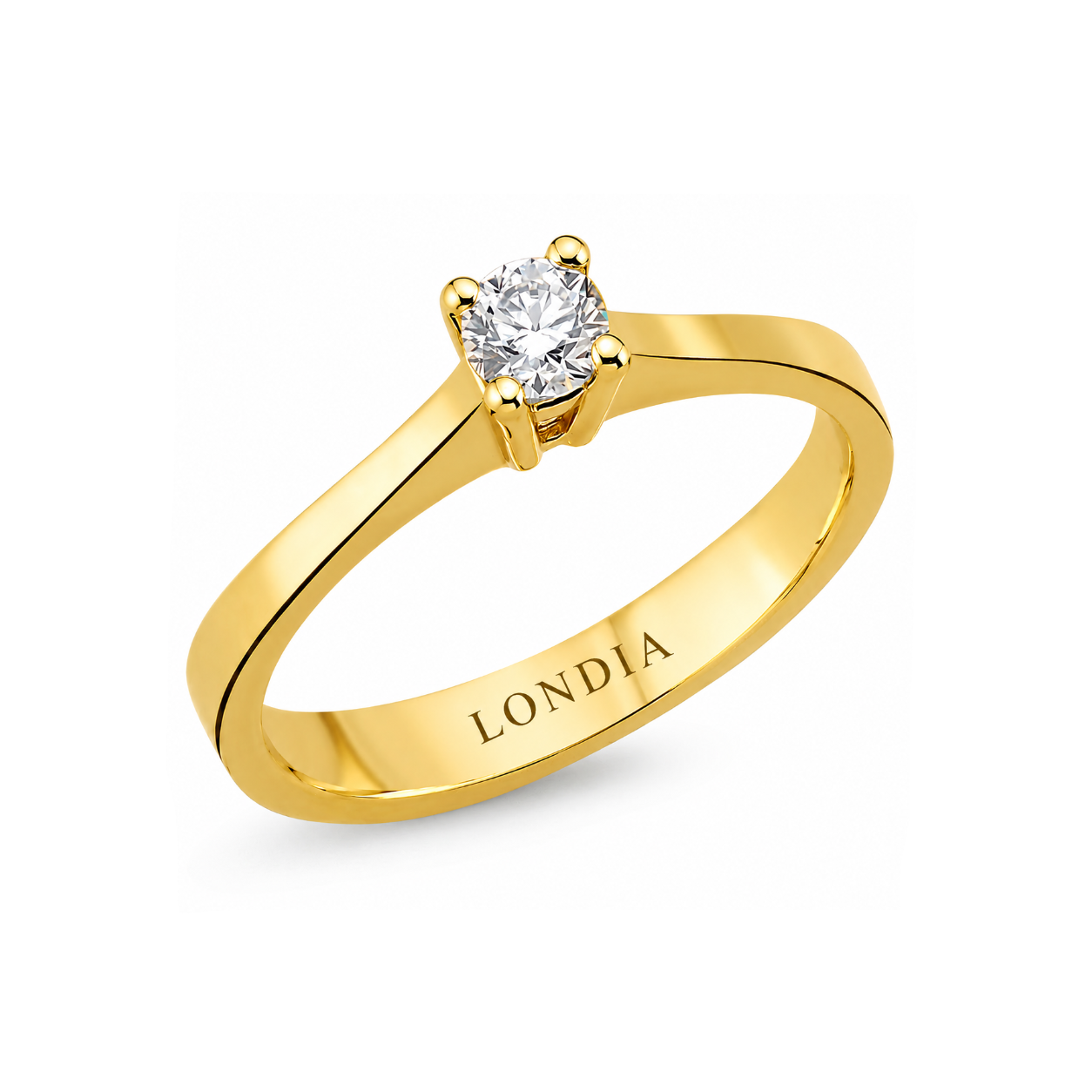 F Color 0.25 Carat Natural Diamond Solitaire Ring