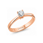 F Color 0.30 Carat Natural Diamond Solitaire Ring – HRD Certified