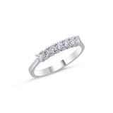 F Color 0.35 Carat Natural Diamond Five-Stone Ring
