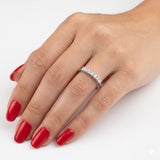 F Color 0.35 Carat Natural Diamond Five-Stone Ring