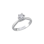 F Color 0.70 Carat Natural Diamond Solitaire Ring – HRD Certified
