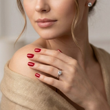 F Color 0.70 Carat Natural Diamond Solitaire Ring – HRD Certified