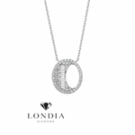 Personalized Baguette O Initial 0.40 Carat Natural Diamond Necklace