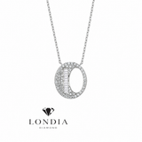 Personalized Baguette O Initial 0.40 Carat Natural Diamond Necklace