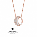 Personalized Baguette O Initial 0.40 Carat Natural Diamond Necklace
