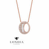 Personalized Baguette O Initial 0.40 Carat Natural Diamond Necklace
