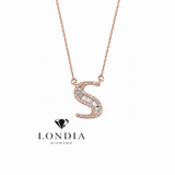 Personalized Baguette S Initial 0.45 Carat Natural Diamond Necklace