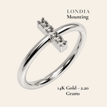 Personalized I Initial 0.10 Ct. Ring Mounting 14K Gold