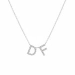 Personalized Initial 0.20 Carat Natural Diamond Necklace