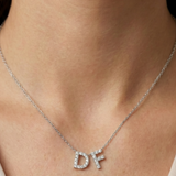 Personalized Initial 0.20 Carat Natural Diamond Necklace
