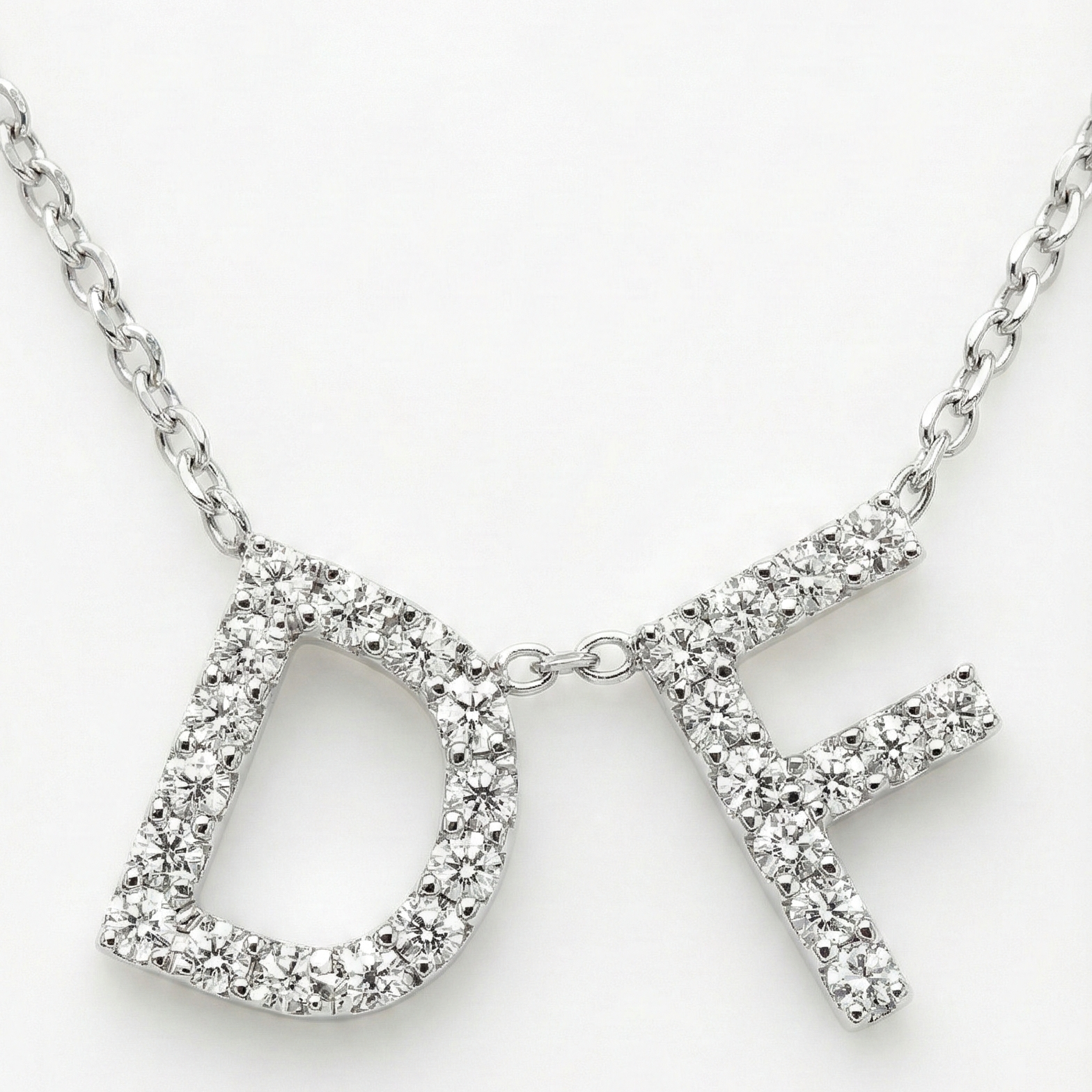 Personalized Initial 0.20 Carat Natural Diamond Necklace