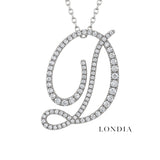 Personalized Majestic D Initial 0.45 Carat Natural Diamond Necklace