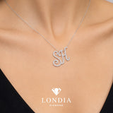 Personalized Majestic Initial 0.65 Carat Natural Diamond Necklace