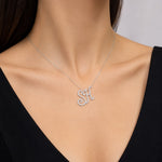 Personalized Majestic Initial 0.65 Carat Natural Diamond Necklace