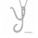 Personalized Majestic Y Initial 0.30 Carat Natural Diamond Necklace