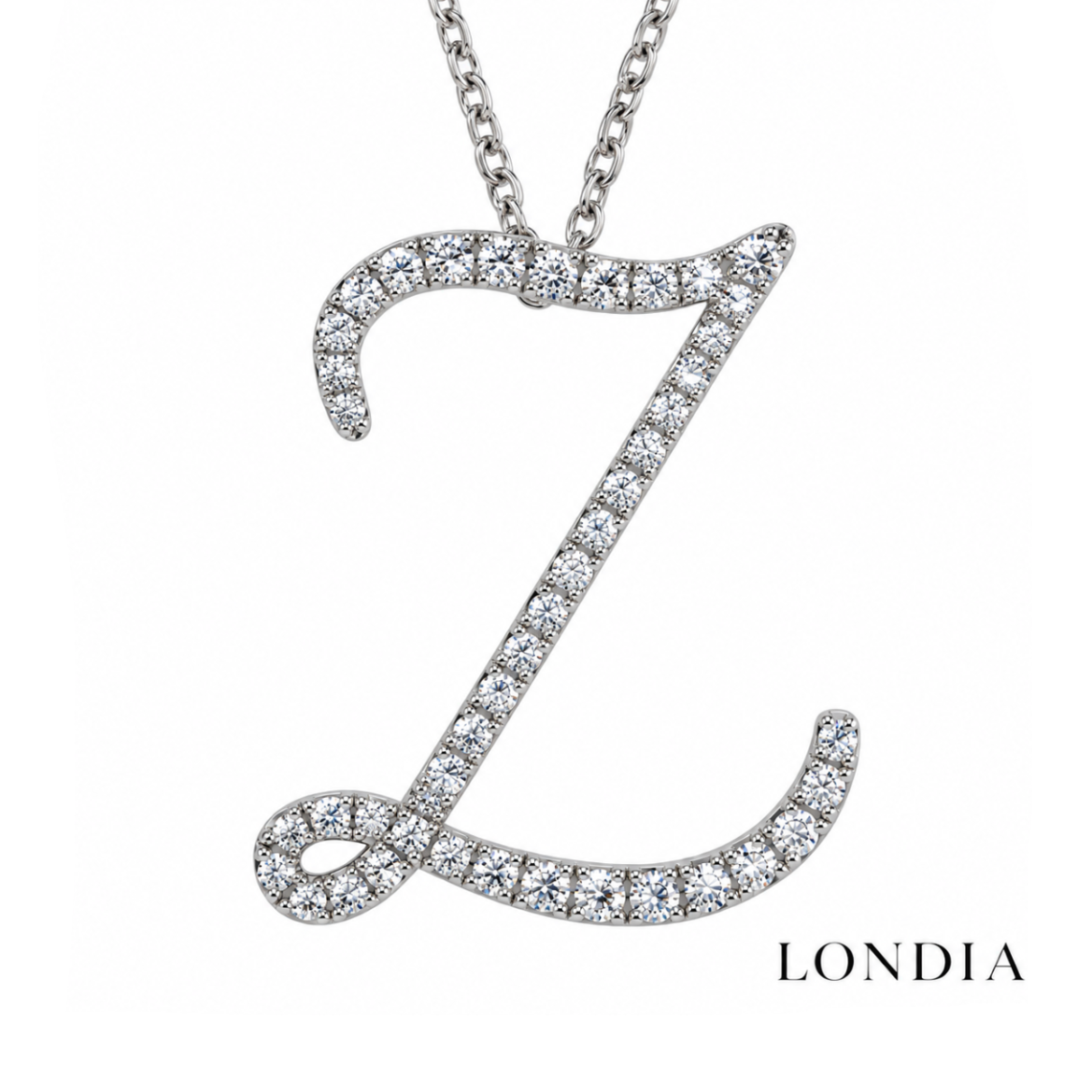 Personalized Majestic Z Initial 0.25 Ct. Natural Diamond Necklace