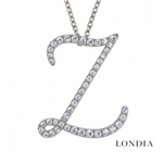 Personalized Majestic Z Initial 0.25 Ct. Natural Diamond Necklace