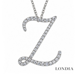 Personalized Majestic Z Initial 0.25 Ct. Natural Diamond Necklace