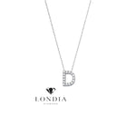 Personalized Mini D Initial 0.10 Carat Natural Diamond Necklace
