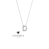 Personalized Mini D Initial 0.10 Carat Natural Diamond Necklace