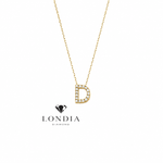 Personalized Mini D Initial 0.10 Carat Natural Diamond Necklace
