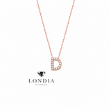Personalized Mini D Initial 0.10 Carat Natural Diamond Necklace