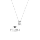 Personalized Mini E Initial 0.05 Carat Natural Diamond Necklace