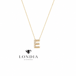 Personalized Mini E Initial 0.05 Carat Natural Diamond Necklace