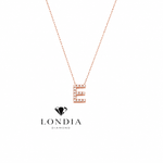 Personalized Mini E Initial 0.05 Carat Natural Diamond Necklace
