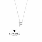 Personalized Mini F Initial 0.05 Carat Natural Diamond Necklace