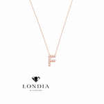 Personalized Mini F Initial 0.05 Carat Natural Diamond Necklace