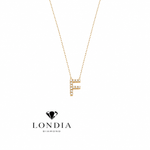 Personalized Mini F Initial 0.05 Carat Natural Diamond Necklace