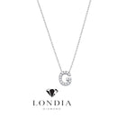 Personalized Mini G Initial 0.05 Carat Natural Diamond Necklace