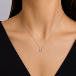 Personalized Mini G Initial 0.05 Carat Natural Diamond Necklace