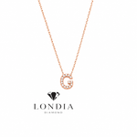 Personalized Mini G Initial 0.05 Carat Natural Diamond Necklace