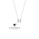 Personalized Mini H Initial 0.05 Carat Natural Diamond Necklace