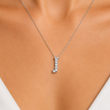 Personalized Mini J Initial 0.05 Carat Natural Diamond Necklace