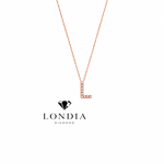 Personalized Mini L Initial 0.05 Carat Natural Diamond Necklace