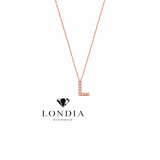 Personalized Mini L Initial 0.05 Carat Natural Diamond Necklace