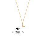 Personalized Mini L Initial 0.05 Carat Natural Diamond Necklace