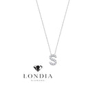Personalized Mini S Initial 0.05 Carat Natural Diamond Necklace