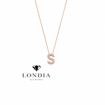 Personalized Mini S Initial 0.05 Carat Natural Diamond Necklace