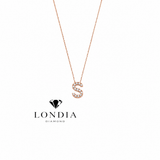 Personalized Mini S Initial 0.05 Carat Natural Diamond Necklace