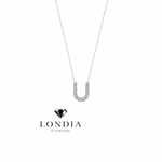 Personalized Mini U Initial 0.05 Carat Natural Diamond Necklace