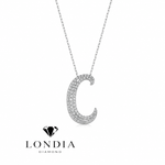 Personalized Royal C Initial 0.45 Carat Natural Diamond Necklace
