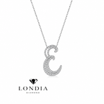 Personalized Royal E Initial 0.35 Carat Natural Diamond Necklace